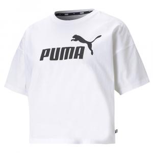 Футболка с коротким рукавом Puma Essential Crop Logo, белый