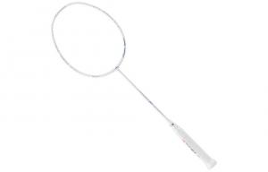 ЛиНинг Виндсторм 74 цельнокарбоновая бадминтонная ракетка скоростного типа с увеличенной скоростью взмаха для продвинутого уровня белая