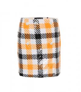 Лондонская пайетковая юбка-мини в клетку хoundstooth Rotate