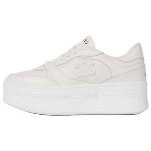 CELINE Triomphe Low top Skateboard Shoes Women's White