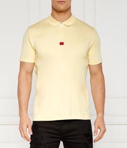 Поло мужское Hugo с воротником на молнии, желтый