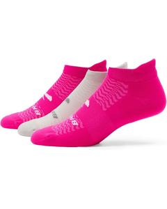Унисекс носки Brooks Run-In No Show 3-Pack, Pink/Light Grey/Pink