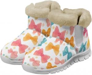 Женские зимние сапоги Jeiento, теплые сапоги для снега, на легкой подошве, против скольжения, с теплой фланелевой подкладкой, Color Bowknot