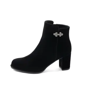 COMELY Женские черные зимние ботинки на шнуровке с меховой подкладкой, цвет Black (Fleece-Lined)