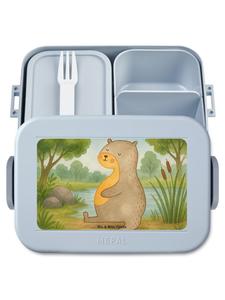 Mr. & Mrs. Panda Хлебница с изображением живота выдры, без надписи, пастельно-голубого цвета