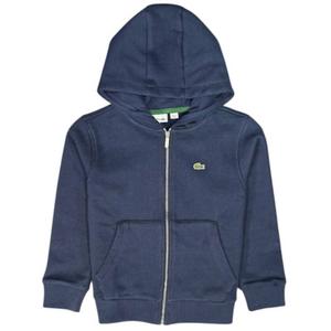 Детская худи с кенгуру на молнии в темно-синем цвете Lacoste