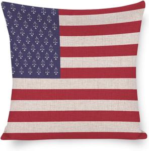 MaSiledy Декоративная наволочка Patriotic American Flag из льна для дома и улицы Pattern-9