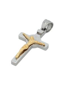 Adeliás Кулон унисекс - крест из нержавеющей стали серебристого цвета