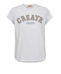 Футболка с коротким рукавом и принтом Mos Mosh, белый