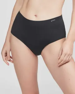 Высокие трусики с лазерной резкой из кружева и микрофибры Gisela, черный