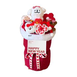 OLOEY Креативная красная плюшевая кукла в виде букета цветов, высота 30см