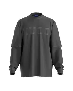 Мужская футболка с длинным рукавом Hugo, серый