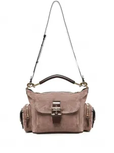 Замшевая сумка через плечо с пряжкой CHLOÉ, нейтральный