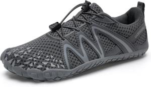 Мужские водные тапочки, босоножки с быстрой сушкой, акваноски для активного отдыха, спорта, каякинга, лодочных прогулок, походов, серфинга и прогулок Watelves, темно-серый