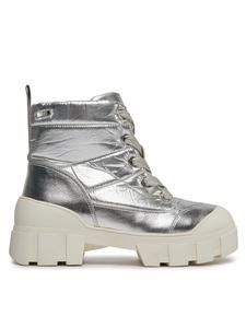 Ботинки на плоской подошве Caprice, серебро