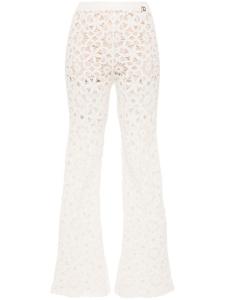 Расклешенные брюки в технике кроше TWINSET, бежевый