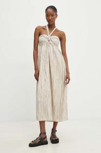 Льняное платье Answear Lab, бежевый