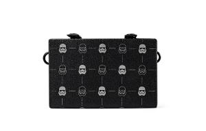 Чёрная унисекс-сумка через плечо GUDI с жёлтым съёмным регулируемым ремнём из ПВХ материала