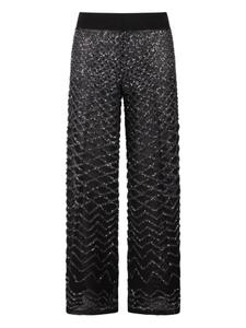 Широкие брюки с пайетками Circus Hotel, черный