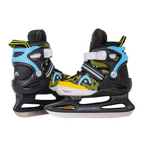 HEAD Детские коньки для фигурного катания для начинающих, регулируемые, черно-синие, размер L (36-41, длина стопы 22-26 см)