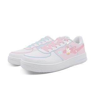 Erke Нескользящие дышащие низкие кроссовки для скейтбординга унисекс розово-синие разномастные