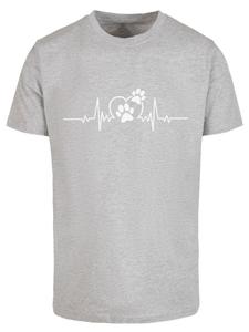 Рубашка F4NT4STIC Heartbeat Dog Love, Mottled Grey