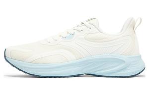 Амортизирующие противоскользящие и износостойкие низкие кроссовки для бега мужские бело-голубые 361°