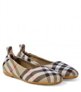 Балетки Burberry Check Burberry Kids, Sand Ip Check