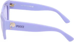 Женские солнцезащитные очки Pucci EP0215 78V, блестящие сиреневые, размер 51/22/140 Emilio Pucci