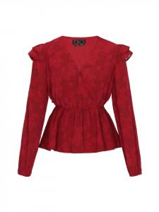 Женская блузка бордового цвета faina