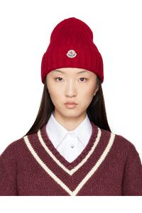 Шерстяной бини Moncler, красный
