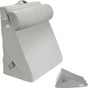 Подушка для чтения , подушка для спины, подушка для кровати и дивана, расслабляющая подушка для шеи со съемным моющимся чехлом, подушка для ног из пены с эффектом памяти, расслабляющая подушка для кровати, серая TolleTour