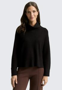 Джемпер TOM TAILOR ROLLKRAGENPULLOVER, Deep Black/Black