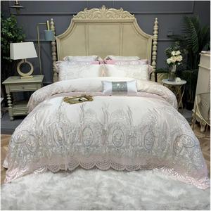 Generic Комплект постельного белья из египетского хлопка с кружевом