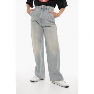 Джинсы с широкими штанинами и одной складкой, 26 см Loulou Studio, Blue