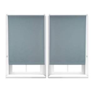 Две рулонные шторы затемняющие Relaxdays grau 80x160 см, 80 х 165 см
