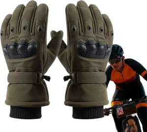 Мотоциклетные перчатки, жесткие перчатки для работы с сенсорными экранами, тренировочные перчатки с противоскользящей подкладкой, зимние перчатки для мотоциклов, всесторонняя защита для велосипедистов, Army Green