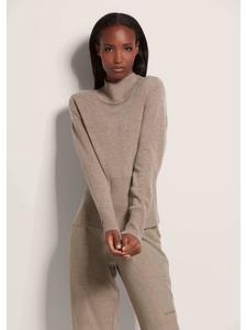 MADELEINE Свитер со стоячим воротником, цвет капучино/меланж