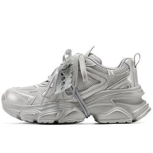 Повседневные туфли на платформе GG CC, увеличивающие рост, низкие балетки, массивные женские кроссовки GG-CC, Gray