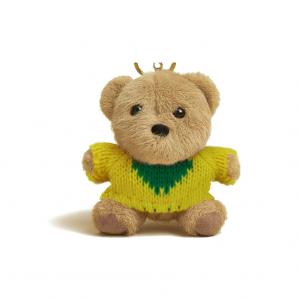 Свитер с сердечками брелок Blush Bear, очаровательная мягкая кукла плюшевый кулон высота 10см X3COMMUNE, желтый