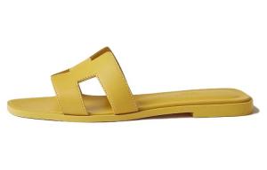 Оранжевые слайдеры Oran Slide женские желтые HERMES