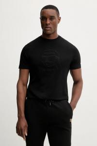 Хлопковая футболка Karl Lagerfeld, черный