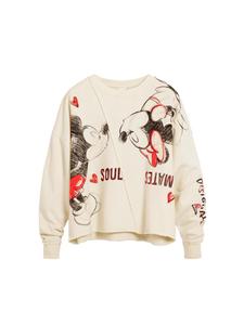 Desigual Свитшот 'Mickey and Minnie Mouse' в бежевом цвете