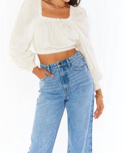 Укороченный топ Suzanna в кремовом цвете Show Me Your Mumu