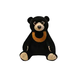Pissie Искусственная черная медведица плюшевая кукла 25 см высотой