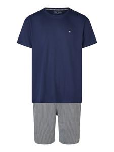 Phil & Co. Berlin Пижамный комплект "Коротенькие" темно-синего и белого цвета