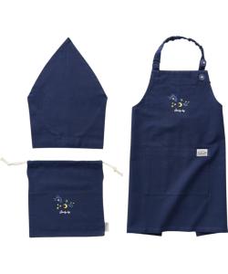 Детский фартук habituel с треугольным шарфом и сумкой на завязках.