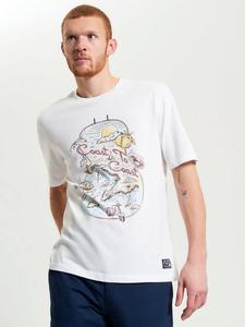 Футболка Regular Fit с принтом Amalfi Coast из органического хлопка Ben Sherman, White