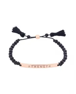 Браслет из бусин силы черного агата Unwritten, gold