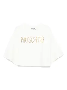 Футболка с логотипом Moschino Kids, белый